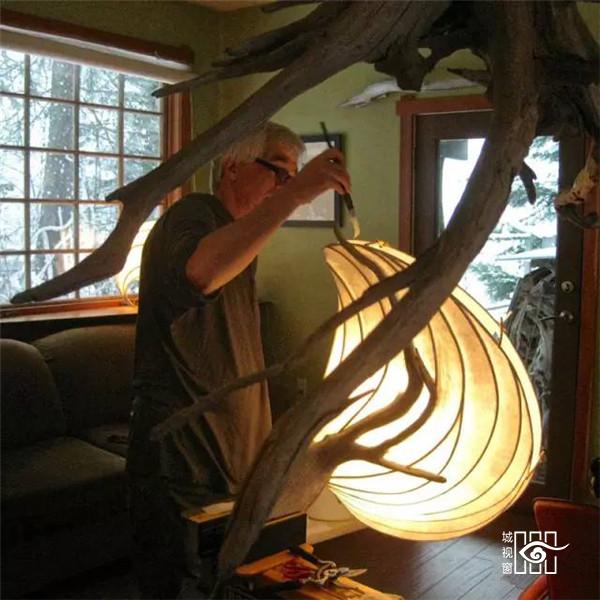 枯木纸灯，极具创意的灯笼